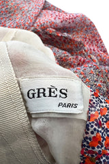 Rare c.1958 Madame Gres Haute Couture Silk Chiffon Dress & Hooded Cape Set