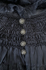 Extraordinary Fall 2008 Chanel by Karl Lagerfeld Blue Lace & Chiffon Dress & Cape Set