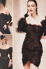 Christian Dior by Marc Bohan Spring 1988 Haute Couture Black Strapless w Bow