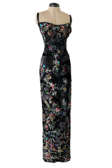 1940s-1950s Possible Stage or Showgirl Strapless Dress Covered in Hand Placed Sequins & Beads