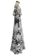 Resort 2017 Valentino by Pierpaolo Piccioli & Maria Grazia Chiuri Collection Look 70 Black Net & White Embroidery Dress