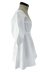 Rare Spring 2016 Celine by Pheobe Philo Runway Look 28White Cotton Boned Corset Top