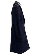 Fabulous 2004 Cruise Christian Dior by John Galliano Deep Blue Lace Jacket Mini Dress