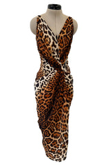 Spring 2008 Christian Dior by John Galliano Runway Look 29 Version Leopard Silk Chiffon Dress