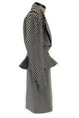Fabulous Spring 1984 Emanuel Ungaro Haute Couture Runway B&W Check Suit
