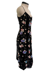 Phenomenal Fall 2005 Giorgio Armani Runway Look 88 Black Velvet Bead & Sequin Dress