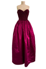 Dreamy Fall 1989 Oscar de la Renta Strapless Cashmere & Silk Dress w Matching Tassel Shawl