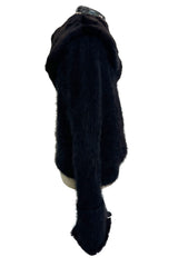 Fall 2001 Gucci by Tom Ford Runway Look 26 Sheared Mink & Softeest Black Angora Sweater