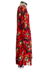 Important Spring 1997 Gianni Versace Well Documented Runway Dress w Heart Print by Jim Dine