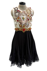 Rare Spring 2015 Dolce & Gabbana Runway Look 4 Mini Dress w Lace & Intricate Embellishment Details