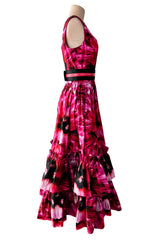 Beautiful Resort 2020 Alexander McQueen by Sarah Burton Floral Printed Cotton Dress w Belt