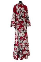 Prettiest 2016 Valentino by Maria Grazia Chiuri & Pierpaolo Piccioli Printed Red Silk Dress