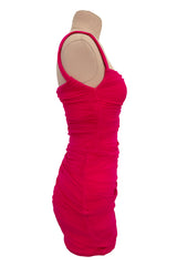 Spring 1990 Giorgio di Sant Angelo Pink Stretch Bodysuit & Skirt