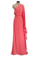 Prettiest Resort 2019 Cult Gaia 'Cosette' Draped One Shoulder Dress w Open Waist Cut Outs