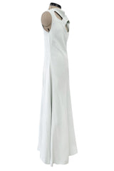 Fabulous Resort 2017 Celine by Phoebe Philo Look 2 Runway Cut Out Palest Green Crepe Dress