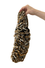 Hand Made to Order 1930s John-Fredericks Metallic Gold & Silver Woven Evening Bag w Sequin Detailing