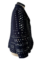 Runway Pre-Fall 2015 Valentino by Maria Grazia Chiuri & Pierpaolo Piccioli Blue Mirror Jacket