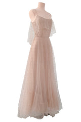 Fall 2016 Valentino by Pierpaolo Piccioli & Maria Grazia Chiuri Net Dress w Silver Sequin & Beads