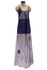 Prettiest Spring 2009 Emporio Armani Runway Finale Look 91 Purple Dress w Elaborately Beaded Butterfly Appliques