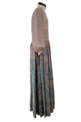 Chic Cruise 2020 Christian Dior by Maria Grazia Chiuri Runway Look 107 Metallic Print Dress w Full Sleeves