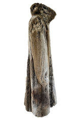 Incredible Fall 2001 Chloe by Stella McCartney Faux Fur Runway Look 1 Coat w Bead & Crsytal Detail