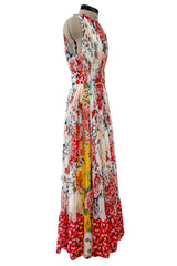 Prettiest Spring 2019 Carolina Herrera by Wes Gorden Runway Look 25 Silk Chiffon Floral Print Dress