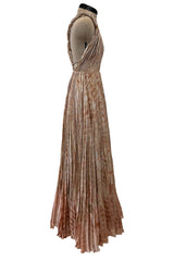 Spectacular Spring 2019 Christian Dior by Maria Grazia Chiuri Look 86 Gold Thread & Silk Dress