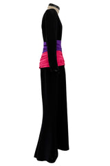 Spring 2002 / Fall 1984 Yves Saint Laurent Haute Couture Final Collection Black Silk Chiffon Dress