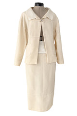 Cruise 2012 Chanel by Karl Lagerfeld Runway Look 8 Ivory Suit w Jewels, Sequin Details & Silver Thread