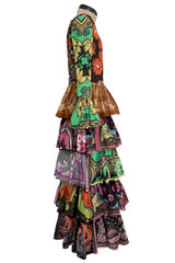 Iconic Spring 2015 Valentino Printed Tiered Runway Dress by Maria Grazia Chiuri & Pier Paolo Piccioli