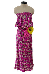 Prettiest Resort 2010 Lanvin by Alber Elbaz Look 39 Version Pink Floral Silk Strapless Dress