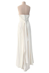 Incredible Spring 2015 Vivienne Westwood Ivory Corset Dress w Draped Multiway Extended Panels