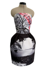 Superb Fall 2013 Mary Katrantzou Runway Print From Look 7 Strapless Bubble Skirt Mini Dress