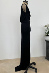 Alexander McQueen 2007 Bias Cut Silk Backless Draped Dress