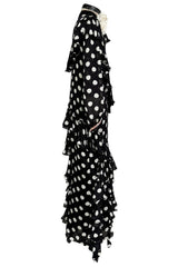 Prettiest Resort 2017 Gucci by Alessandro Michele Black & White Polka Dot Silk Chiffon Dress