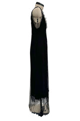 Prettiest Fall 2006 Christian Dior by John Galliano Black Silk & Net Dress w Beaded Detail