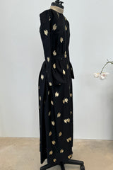 Christian Dior Spring 1979 Backless Gold & Black Dress