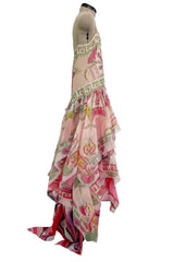 Spectacular Spring 2012 Emilio Pucci by Peter Dundas Runway Look 14 Pink Print Dress w Multi Layered Skirt