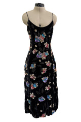 Phenomenal Fall 2005 Giorgio Armani Runway Look 88 Black Velvet Bead & Sequin Dress