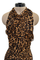 Pre-Fall 2013 Gucci by Frida Giannini Look 8 Leopard Silk Chiffon Dress w Open Back