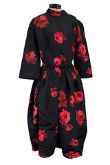 Iconic Fall 2005 Prada by Miucca Runway Look 45 Ad Campaign Rose Print Silk Dress