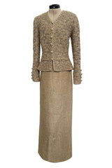 Spring 2000 Balmain Haute Couture by Oscar de la Renta Elaborate Jacket & Matching Skirt