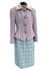 Prettiest Spring 1996 Christian Lacroix Haute Couture Runway Three Piece Set w Jewel Buttons