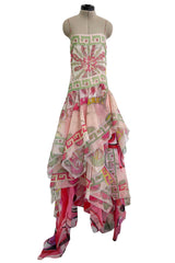 Spectacular Spring 2012 Emilio Pucci by Peter Dundas Runway Look 14 Pink Print Dress w Multi Layered Skirt