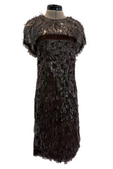 Incredible Fall 2010 Gucci by Frida Giannini Runway Look 45 Strapless Dress Covered w Pailettes & Matching Capelet