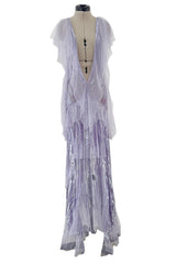 Extraordinary Spring 2012 Alexandre Vauthier Custom Sample Pale Lavender Silk Net & Sequin dress