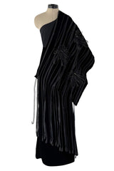 Wonderful Fall 2008 Giorgio Armani Runway Look 48 One Shoulder Velvet Dress w Wrap