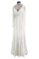 Spring 2018 Etro by Veronica Etro Runway Look 3 White Cotton Gauze Dress w Embroidery & Sequins