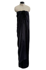 Easy to Wear Resort 2009 Lanvin by Alber Elbaz Look 4 Black Silk Strapless Dress
