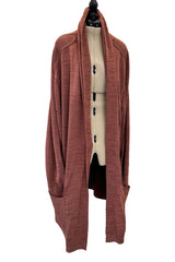 Late 1980s Early 1990s Azzedine Alaia Oversized Knit Cardigan Sweater w Pockets & X-long Sleeves
